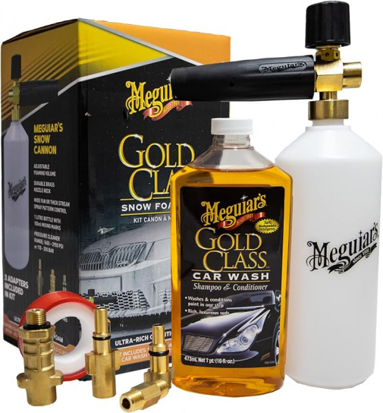 Meguiar´s Gold Class Snow Foam Canon Kit, Schaumkanone / Druckreiniger inkl. Adapter
