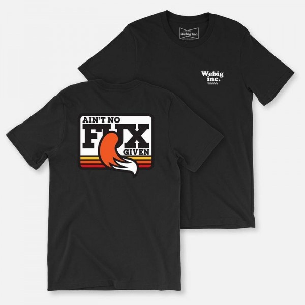 T-Shirt "No Fux" Black / Schwarz / Größe XXL